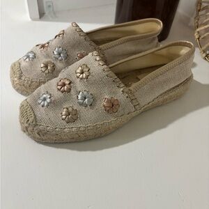 Jack Rogers Palmer Floral Embellished Espadrilles